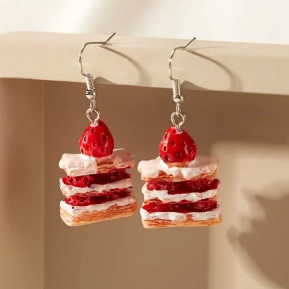 SHEIN Jewelry - Just In!! Strawberry Cake Drop Earrings